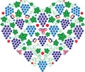 Moravian folklore ornaments with grapes folded into a heart shape Royalty Free Stock Photo